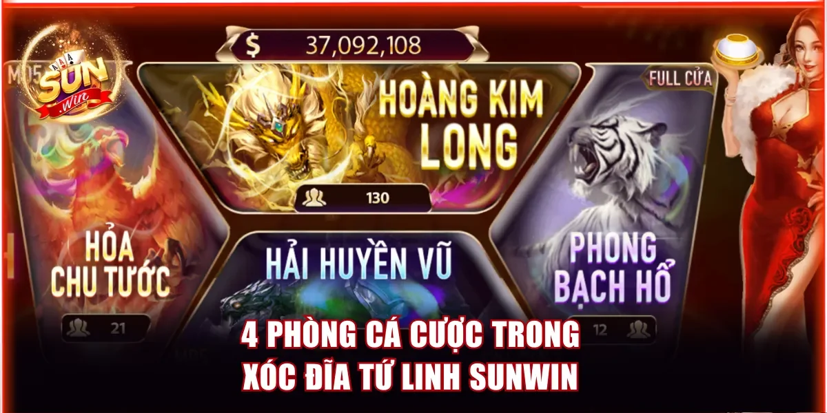 Xóc Đĩa Tứ Linh Sunwin - Đại Chiến Của Các Loài Linh Vật 2 4 phòng cá cược trong Xóc Đĩa Tứ Linh Sunwin