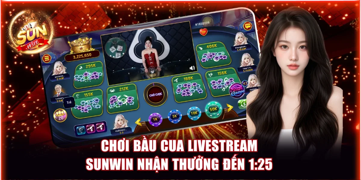 Chơi Bầu Cua Livestream Sunwin Nhận Thưởng Lên Đến 1:25 1 Bầu cua Livestream Sunwin