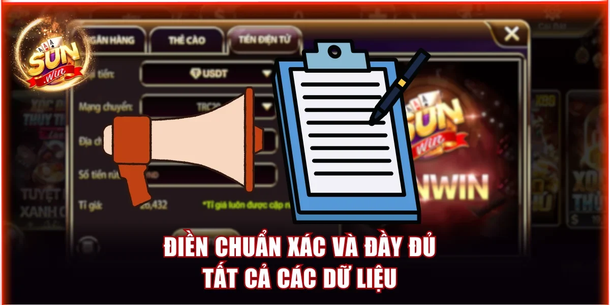 Giải Đáp Sunwin Rút Tiền Trong Bao Lâu Chuẩn Xác Nhất 4 Điền chuẩn xác và đầy đủ tất cả các dữ liệu