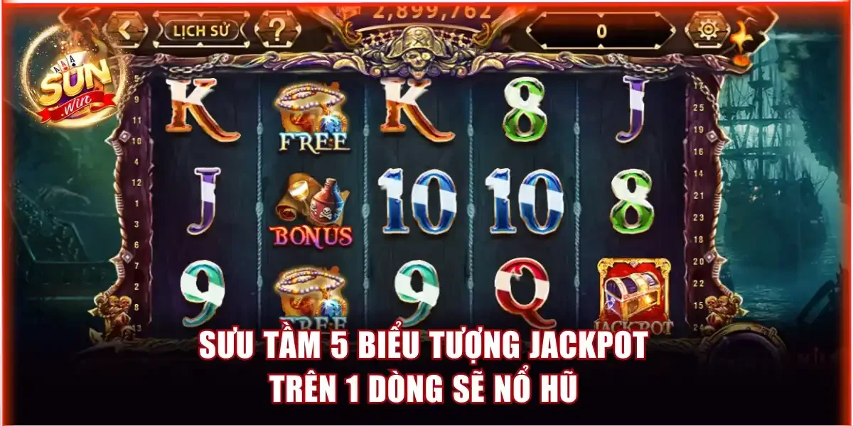 Khám Phá Game Nổ Hũ Pirate King Với Chủ Đề Cướp Biển Hồi Hộp 3 Sưu tầm 5 biểu tượng Jackpot trên 1 dòng sẽ nổ hũ