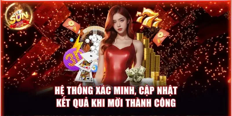 Hệ thống xác minh và cập nhật kết quả khi mời thành công